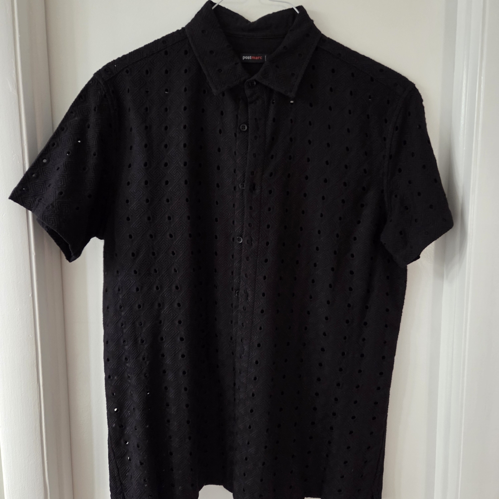 Black Men's Short Sleeve Shirt